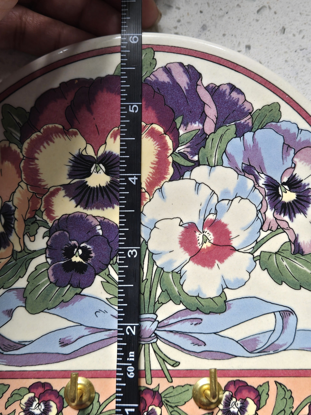 Vintage Santa Barbara Ceramic Design Floral Key Rack - Picture 7 of 7
